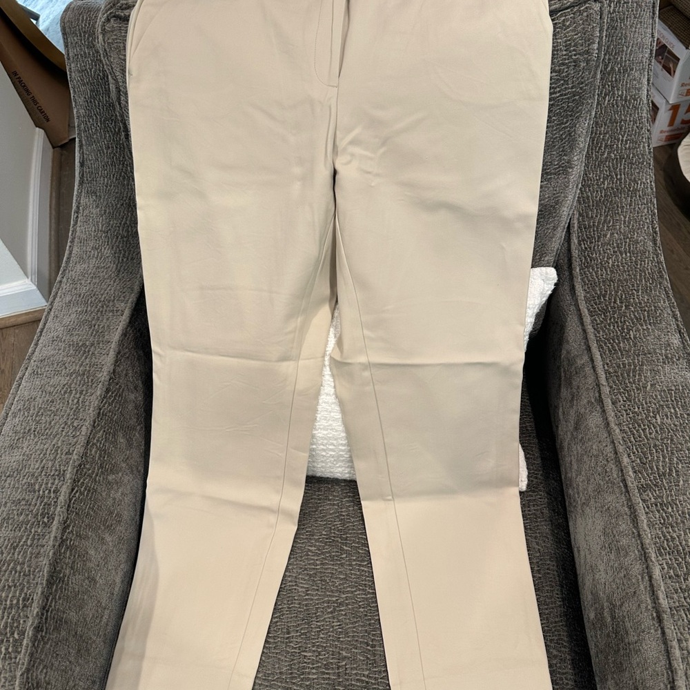 Anne Klein Beige Chinos Lightweight Flat Front